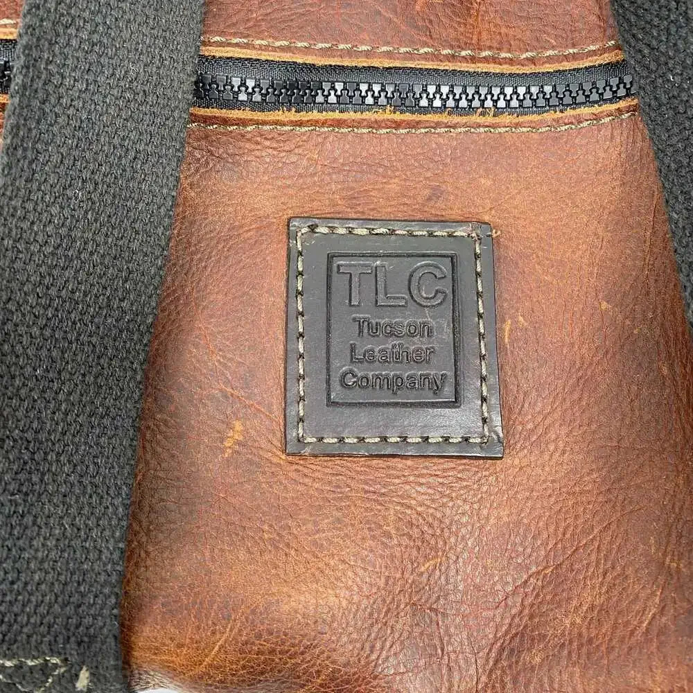 Tucson Leather Co Brown Leather Duffle Bag | OS, USA-made